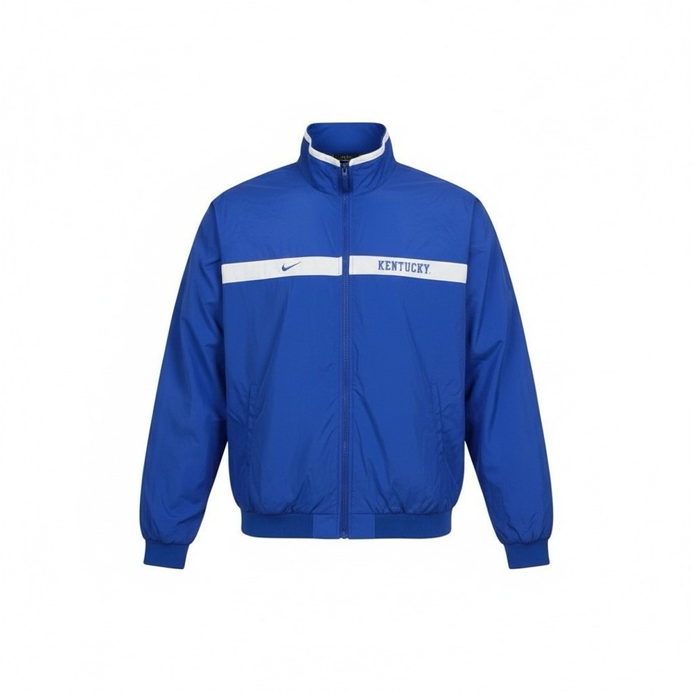 Nike Kentucky Wildcats Track Jacket Men's Large Blue White Logo Full Zip College
